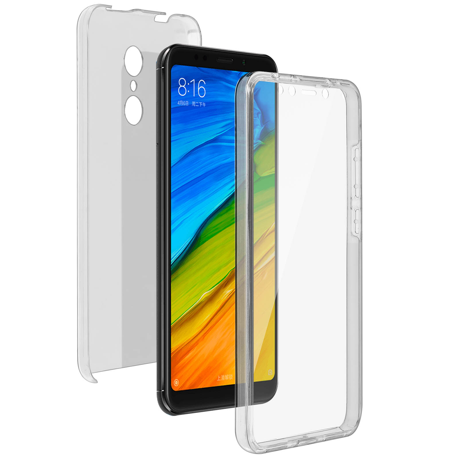Transparent 5, Full Redmi Xiaomi, Series, Rundumschutz Cover, AVIZAR