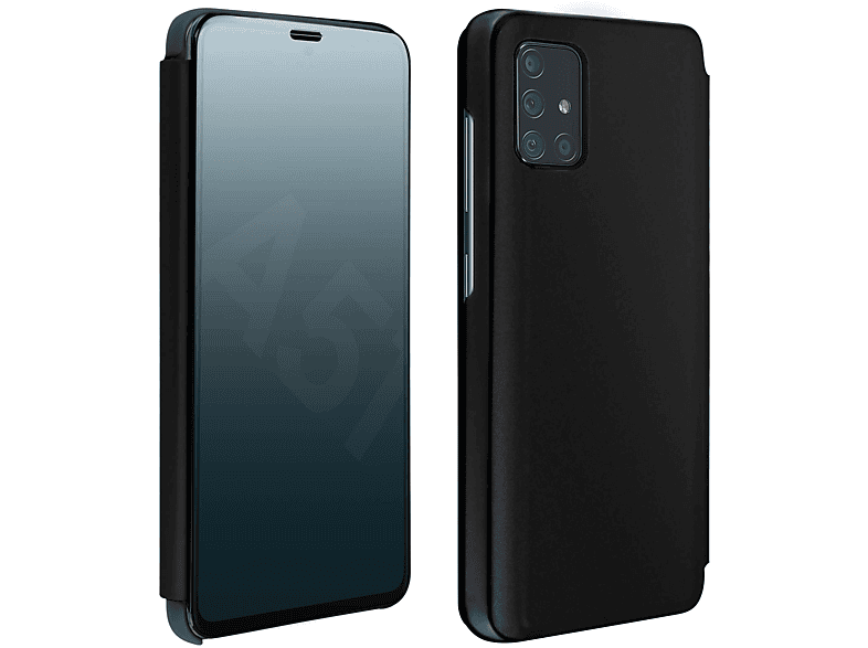 Spiegeleffekt Bookcover, Samsung, Series, Galaxy AVIZAR A51, Schwarz