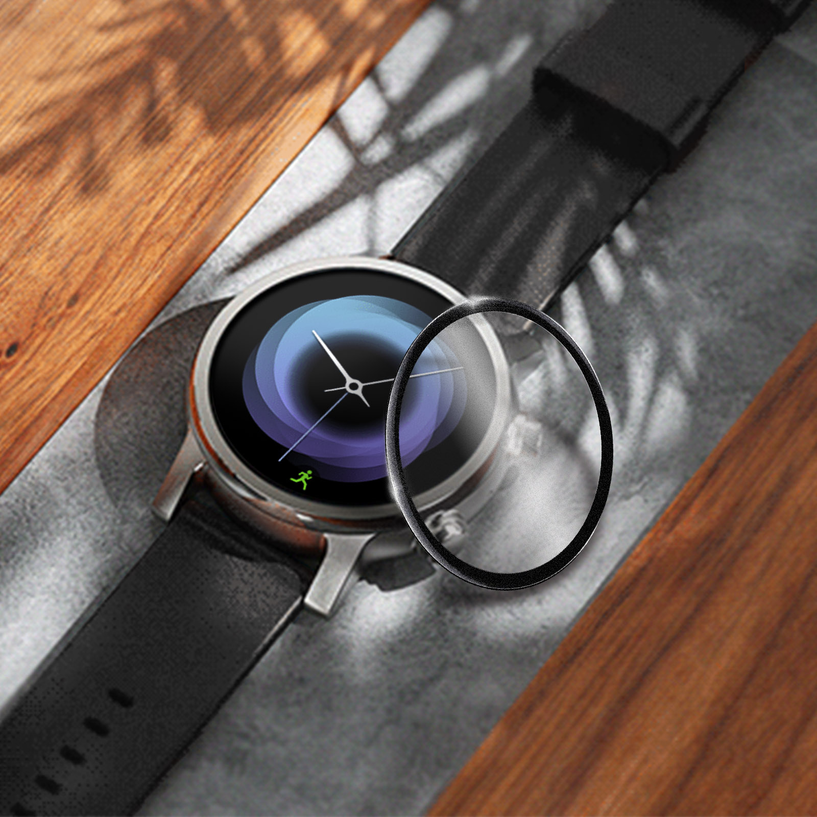 2 AVIZAR Samsung Samsung Glas Active mit Watch Flexibles ölabweisender Rand Schutzfolie Schutzfolien(für Beschichtung, Galaxy Schwarz 44mm)