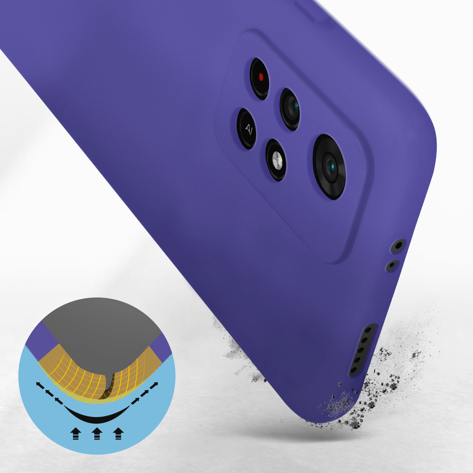 Handyhülle Violett Note 5G, Series, Redmi AVIZAR Xiaomi, Soft Backcover, Touch 11S