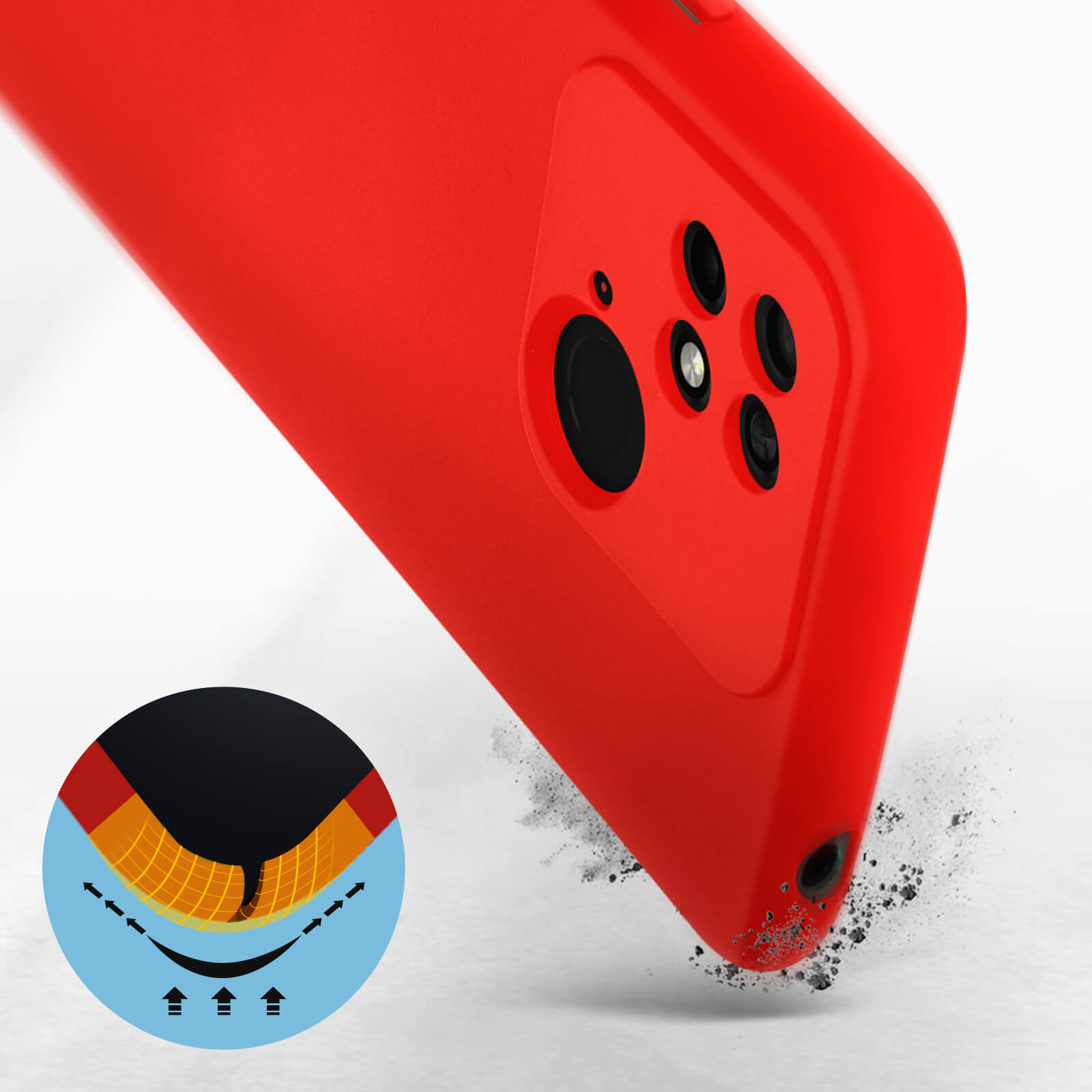 Series, Backcover, AVIZAR Soft Touch Handyhülle Redmi Xiaomi, 10C, Rot