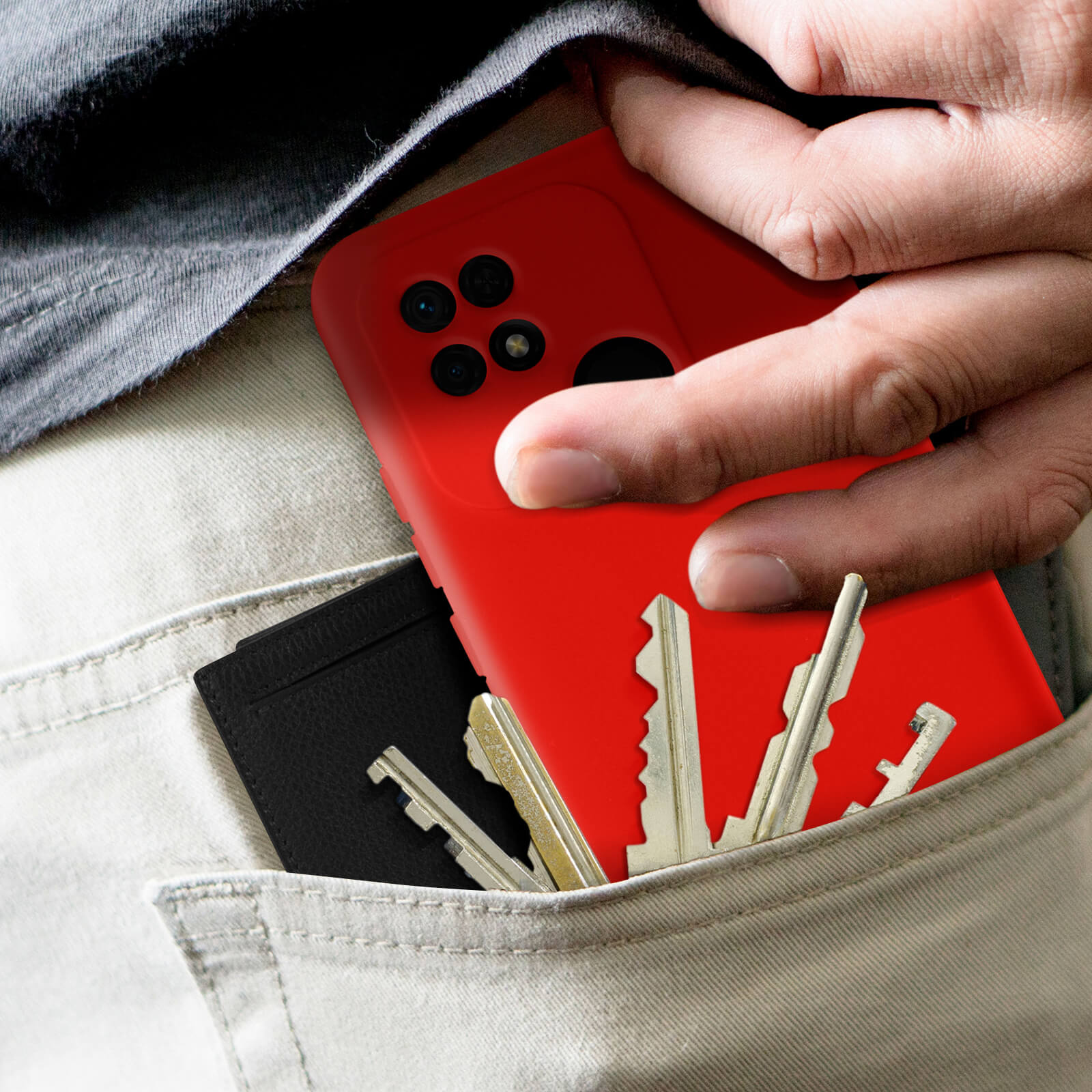 Series, Backcover, AVIZAR Soft Touch Handyhülle Redmi Xiaomi, 10C, Rot