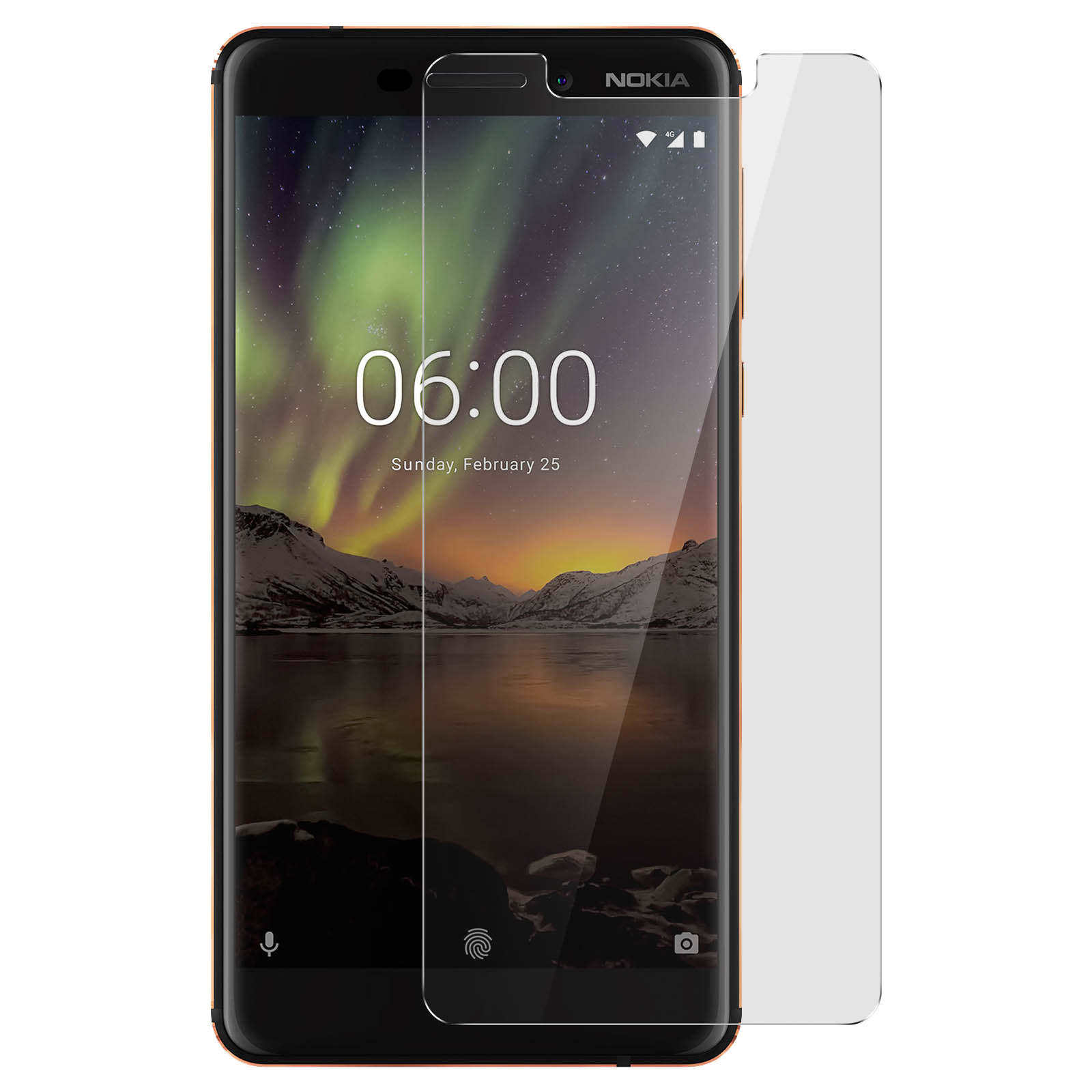 AVIZAR Gehärtetes Härtegrad Glas 9H Schutzfolie Nokia Nokia mit Glas-Folien(für 6.1)