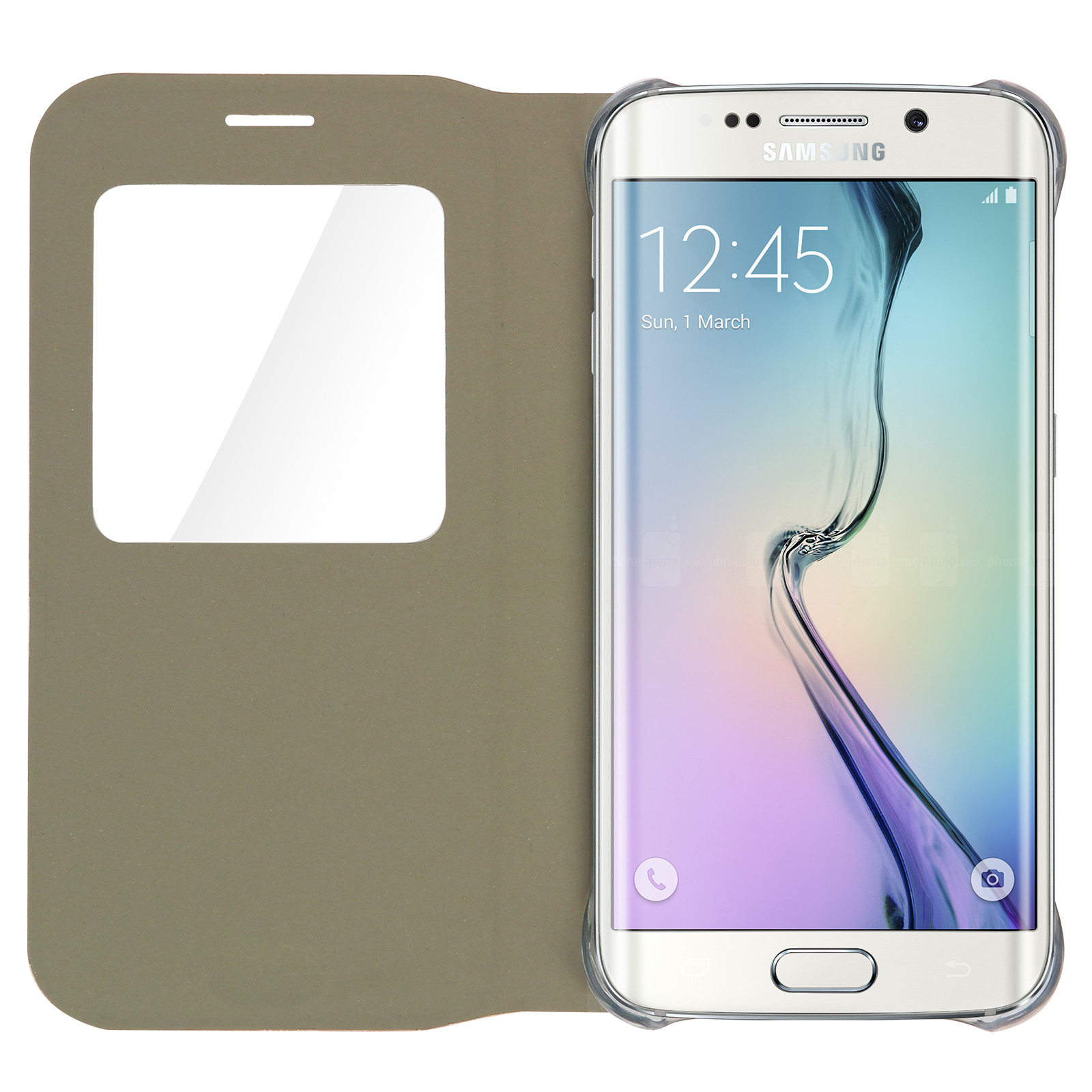 AVIZAR Flico Galaxy Bookcover, S6 Samsung, Gold Series, Edge
