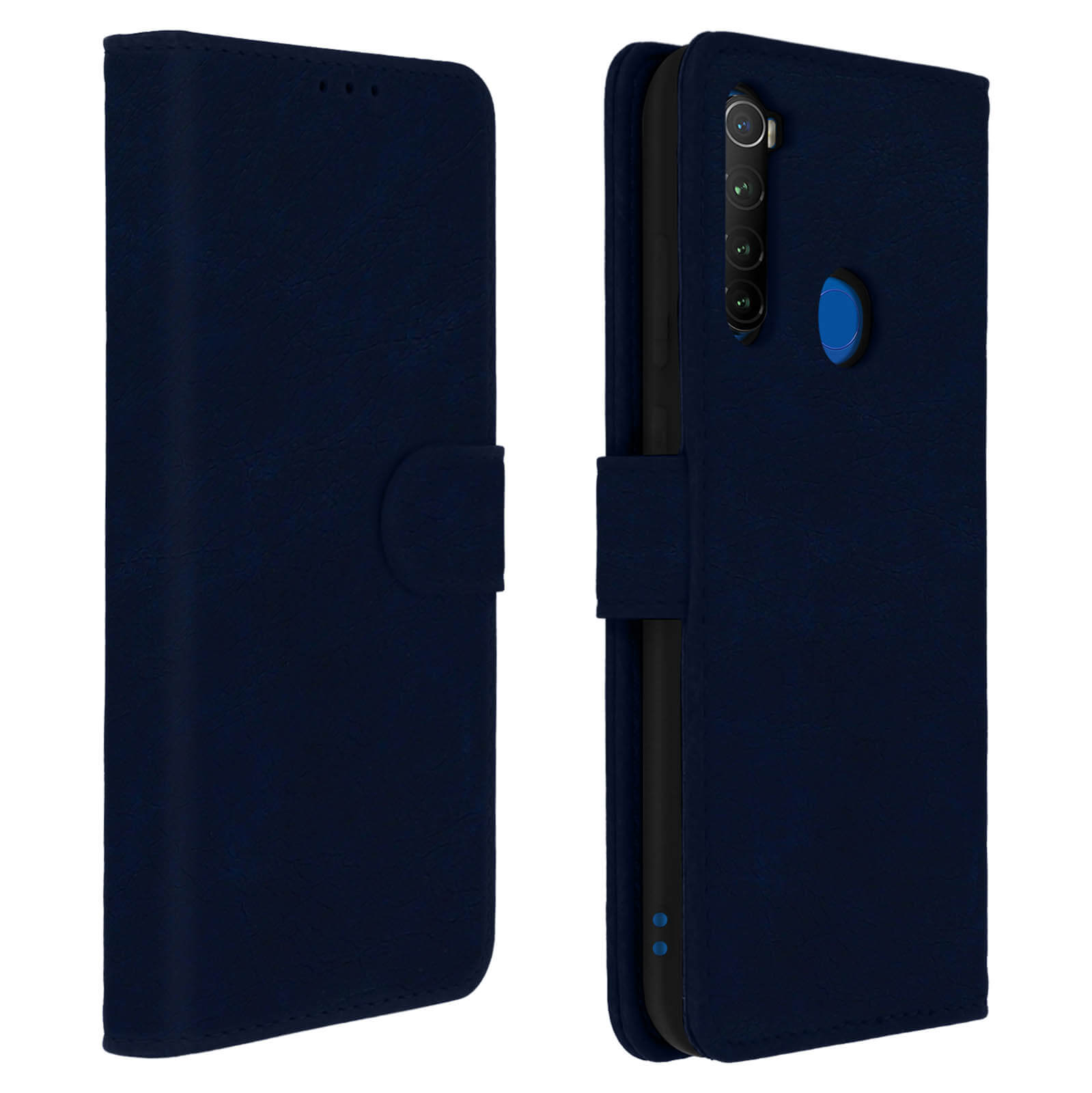 AVIZAR Chester Series, Bookcover, Xiaomi, Note 8T, Redmi Dunkelblau