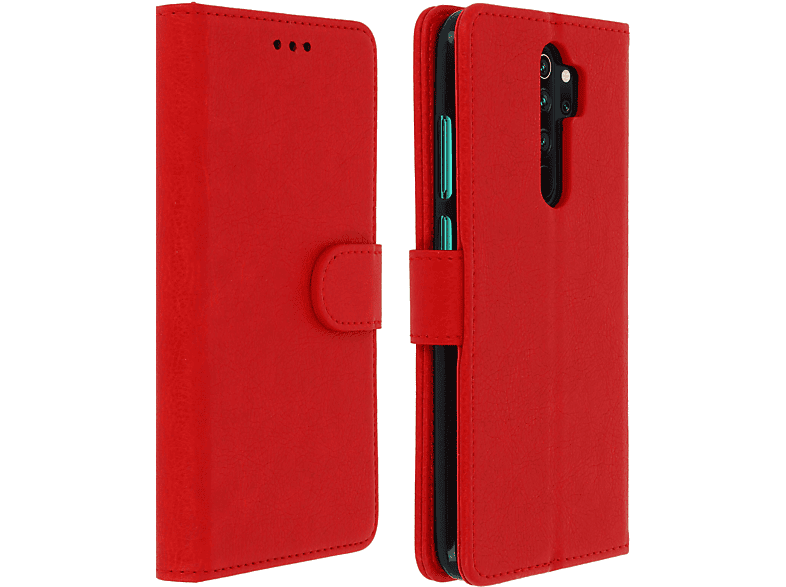 AVIZAR Chester Series, Bookcover, Xiaomi, Redmi Note 8 Pro, Rot