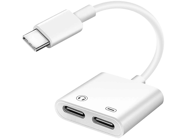 AVIZAR USB-C und USB-C Ladeadapter, Ladegerät-Adapter Audio- 