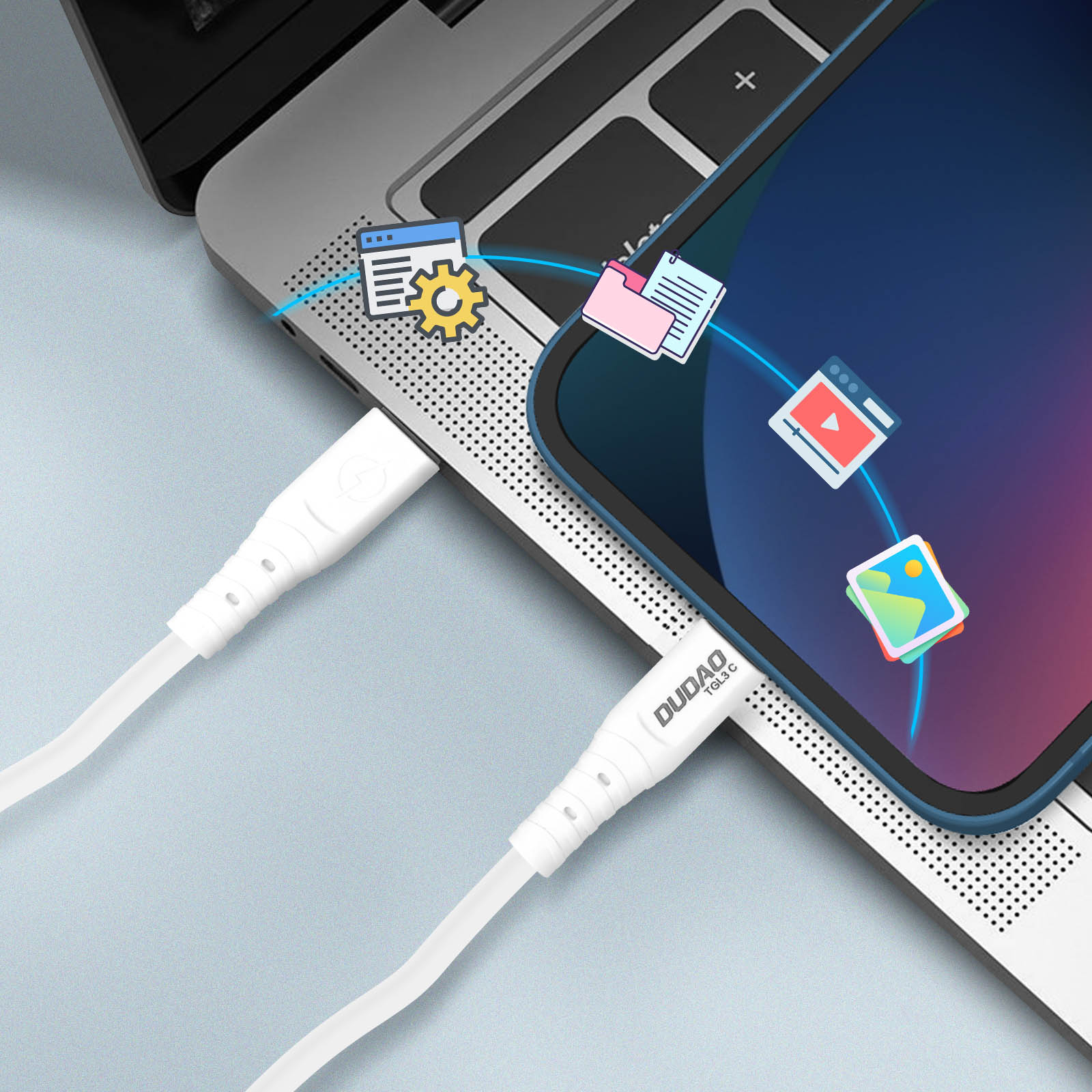 65W DUDAO für und USB-Kabel USB-C Kabel iPad iPhone