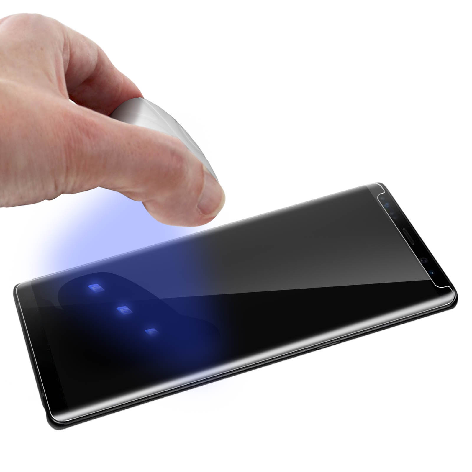 AVIZAR Gehärtetes Samsung Schutzfolie Note mit Glas-Folien(für 9H Glas 8) Galaxy Härtegrad
