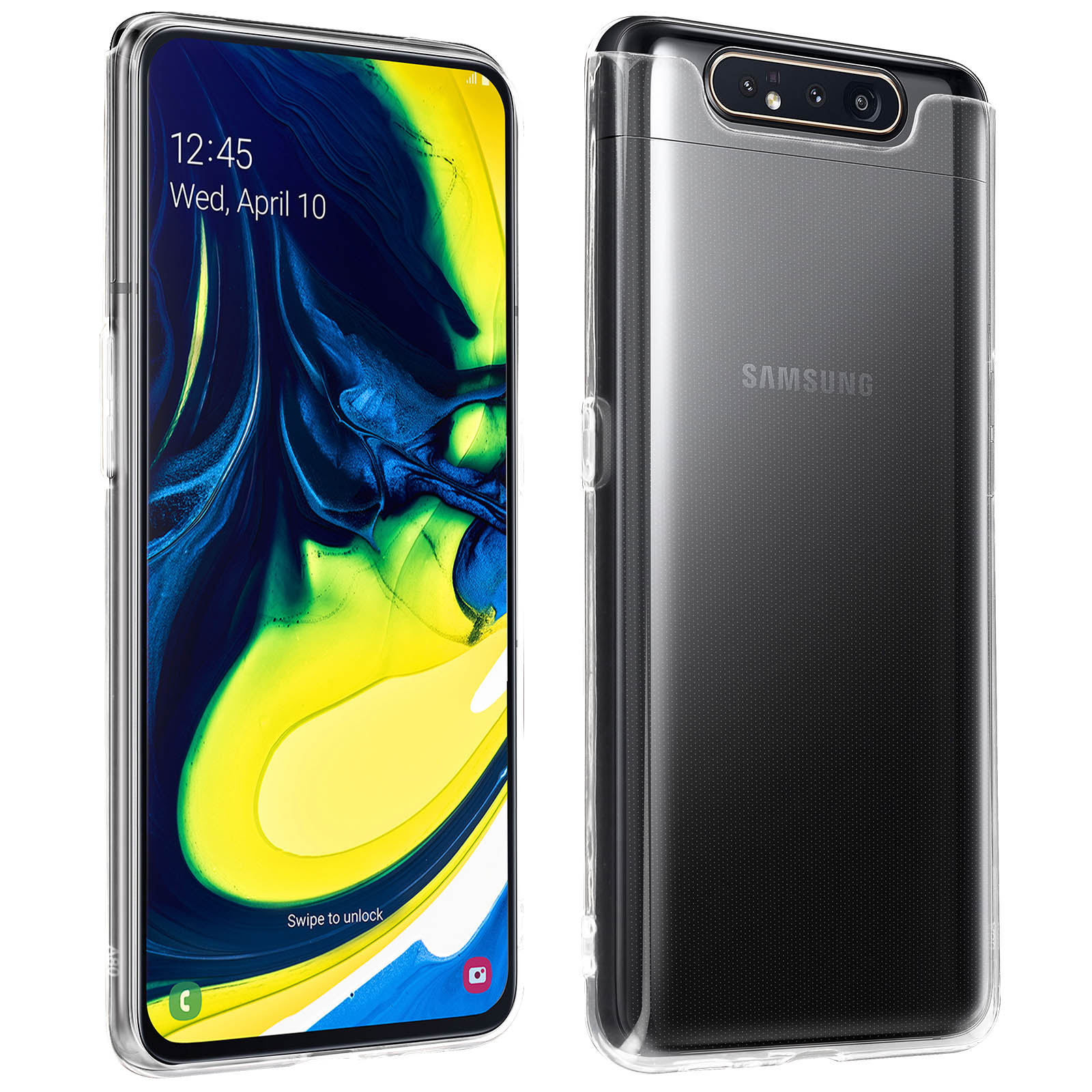 Galaxy AVIZAR Series, Samsung, Backcover, Transparent A80, Gelhülle