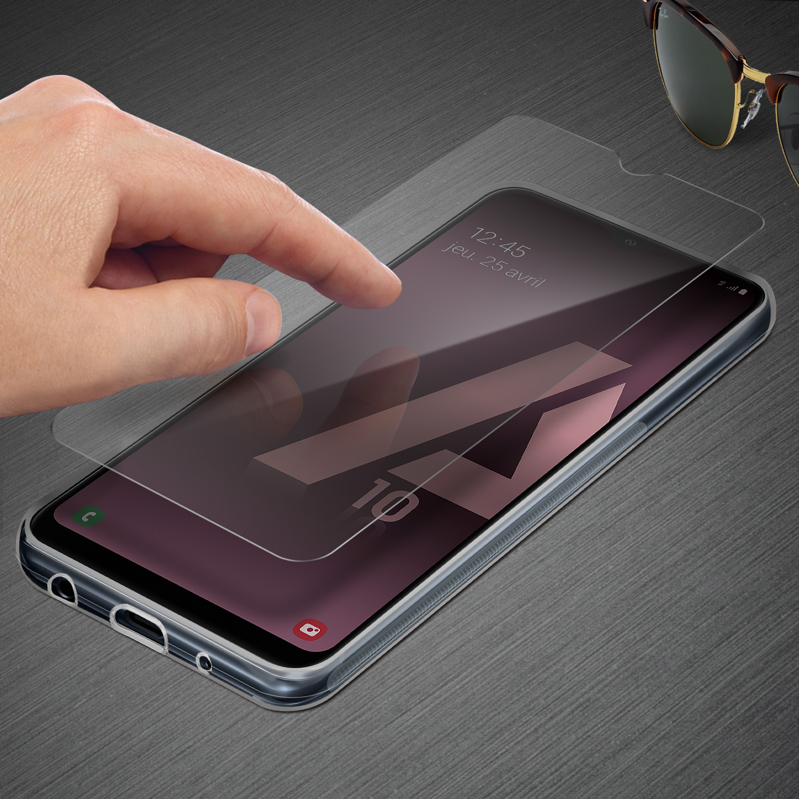 A10, Galaxy Samsung, AVIZAR Transparent Series, Backcover, Set