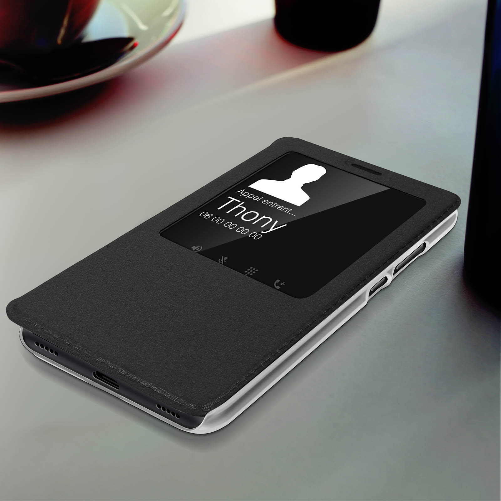 AVIZAR View Xiaomi, Redmi Note Series, Schwarz Bookcover, 7, Cover