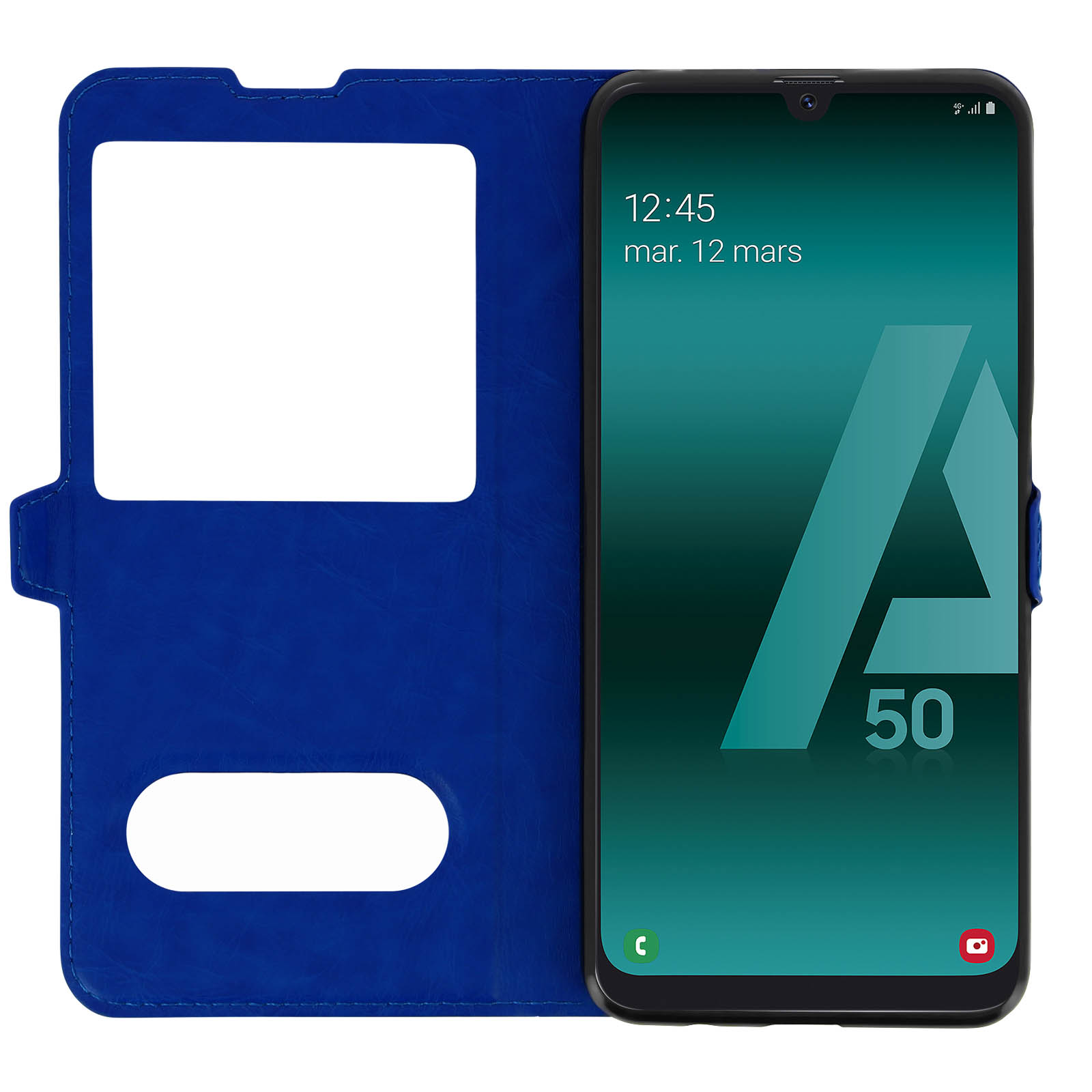 A30s, Bookcover, Blau Series, AVIZAR Towind Galaxy Samsung,