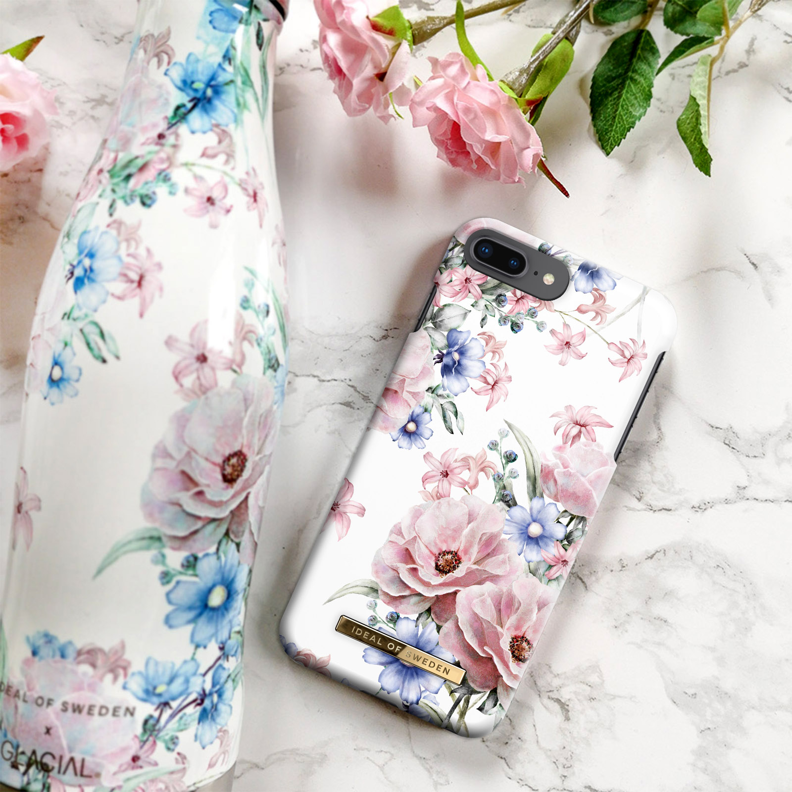 IDEAL OF SWEDEN Floral Romance 8 Series, Backcover, Plus, iPhone Rosa Apple
