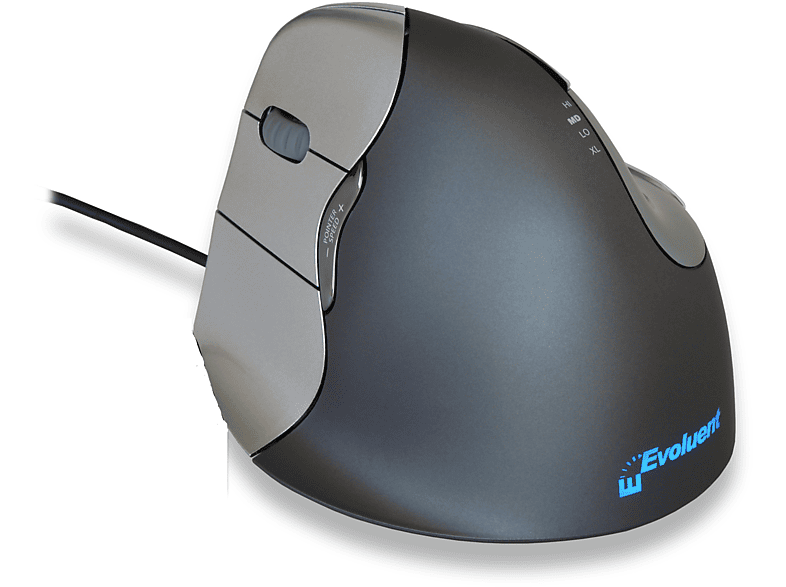ergonomische EVOLUENT VM4L Maus, schwarz