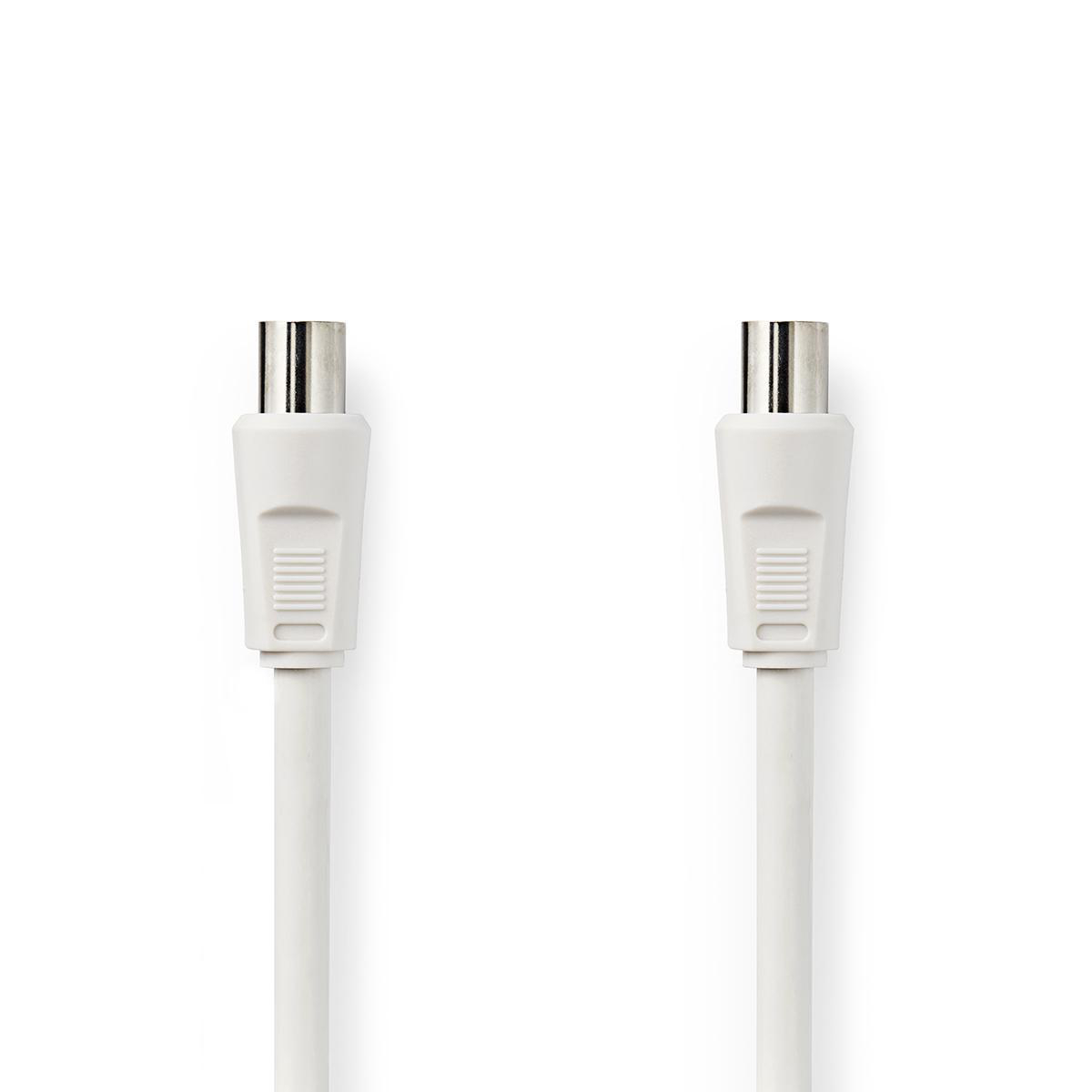 Dos conectores de cable blancos, cable blanco sobre fondo blanco.