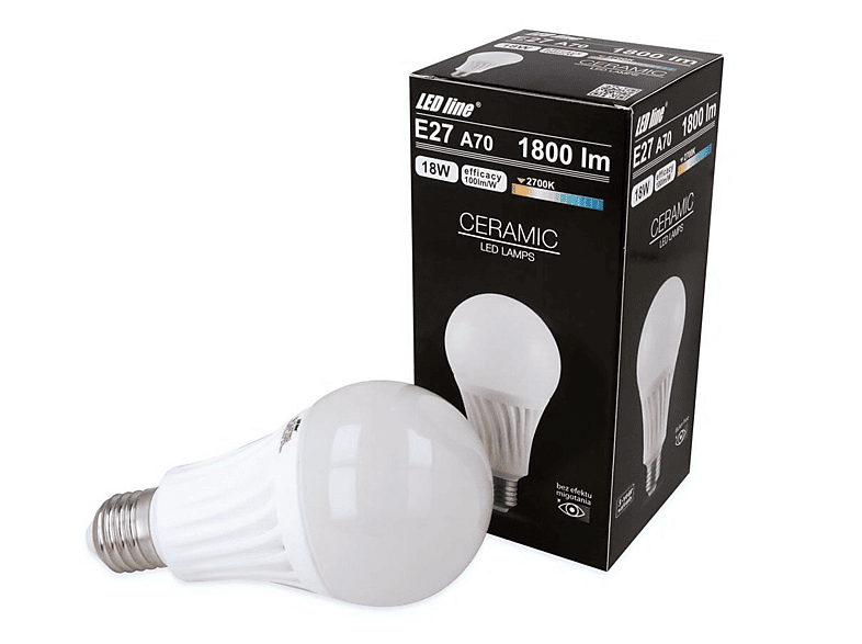 LED LINE 2x E27 18W Warmweiß Ceramic Leuchtmittel LED 1800 LED lm