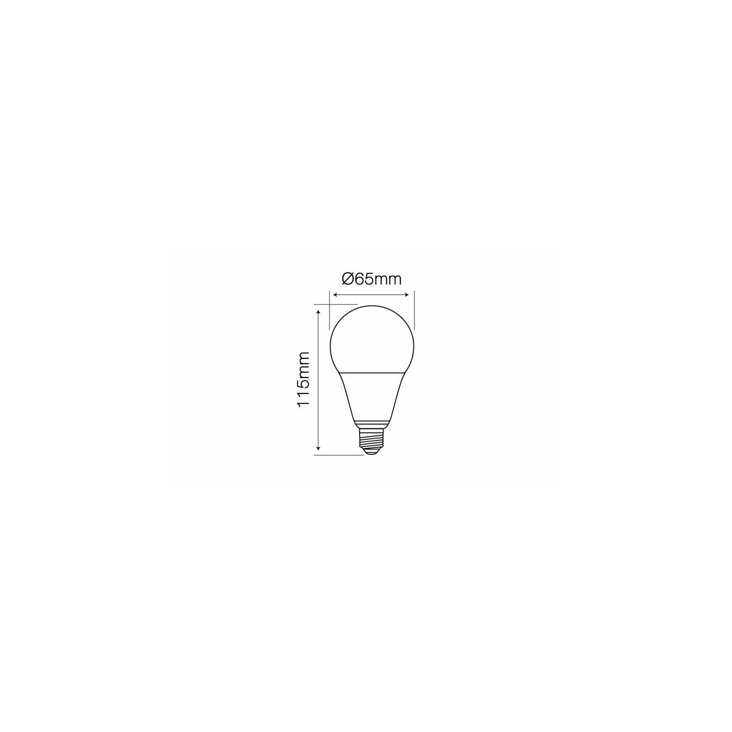 dimmbar LINE Watt | LED 3 Leuchtmittel A65 Stück Sockel Lumen 13 Warmweiß | LED | 1300 | E27