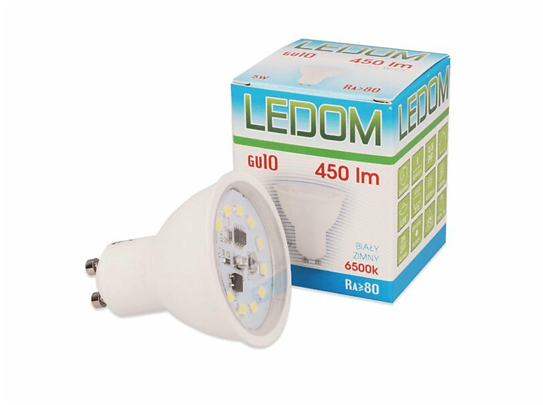 LINE SMD Lumen LED LED 450 5W Neutralweiß 220-240V GU10 Stück 10 Leuchtmittel Ø50