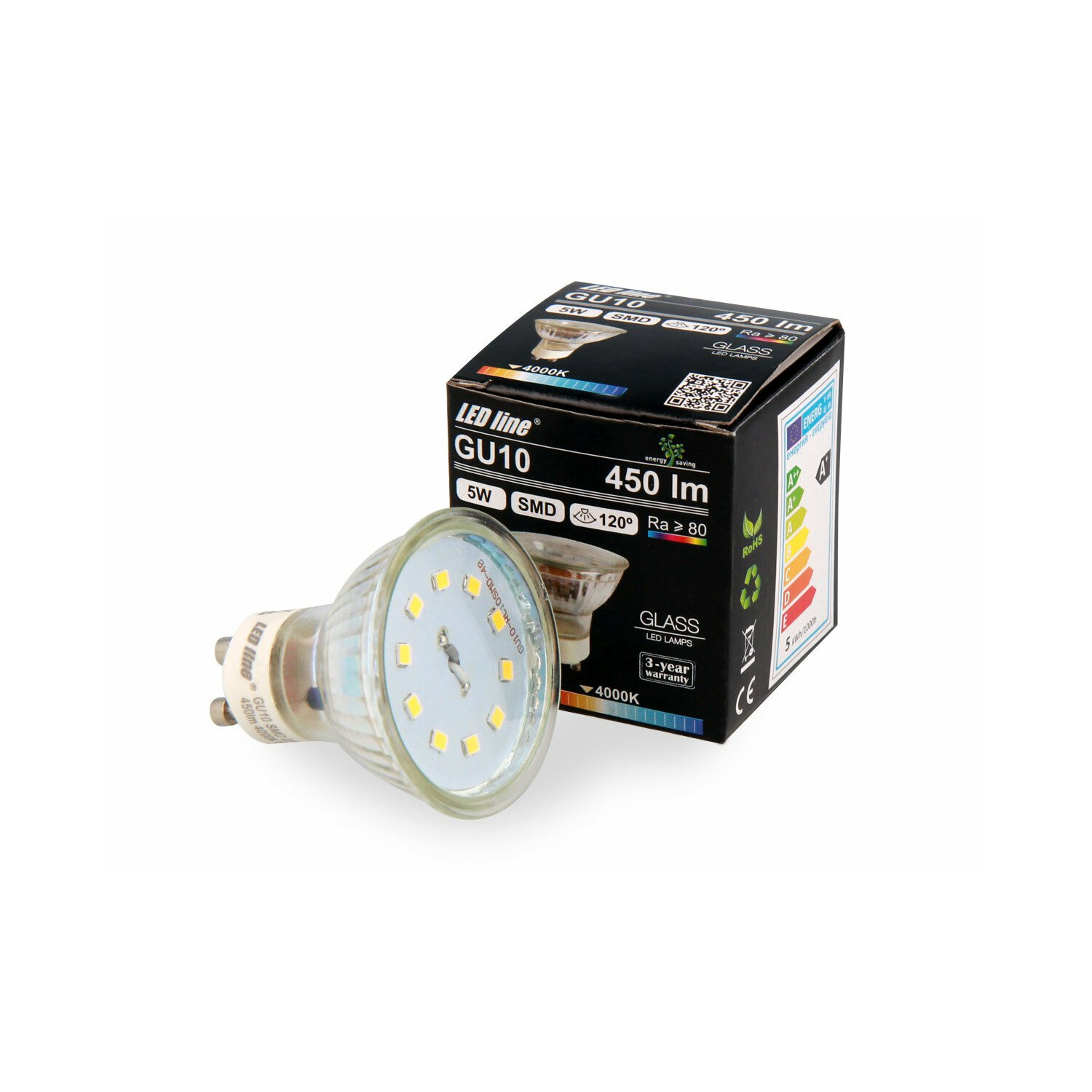 LED LINE GU10 LED Neutralweiß Lumen 450 Leuchtmittel 5W