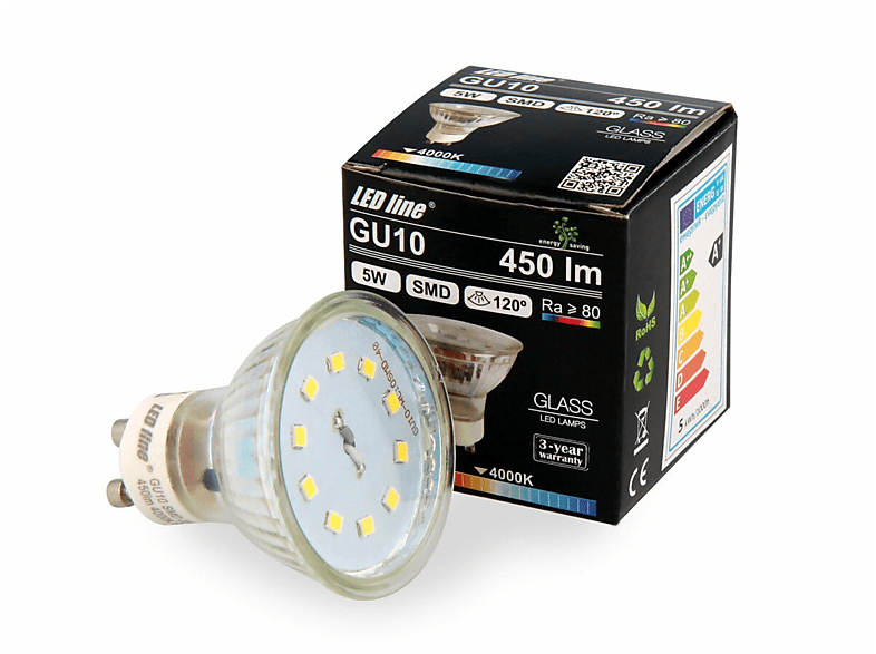 5W LED LINE LED Lumen Leuchtmittel GU10 450 Neutralweiß