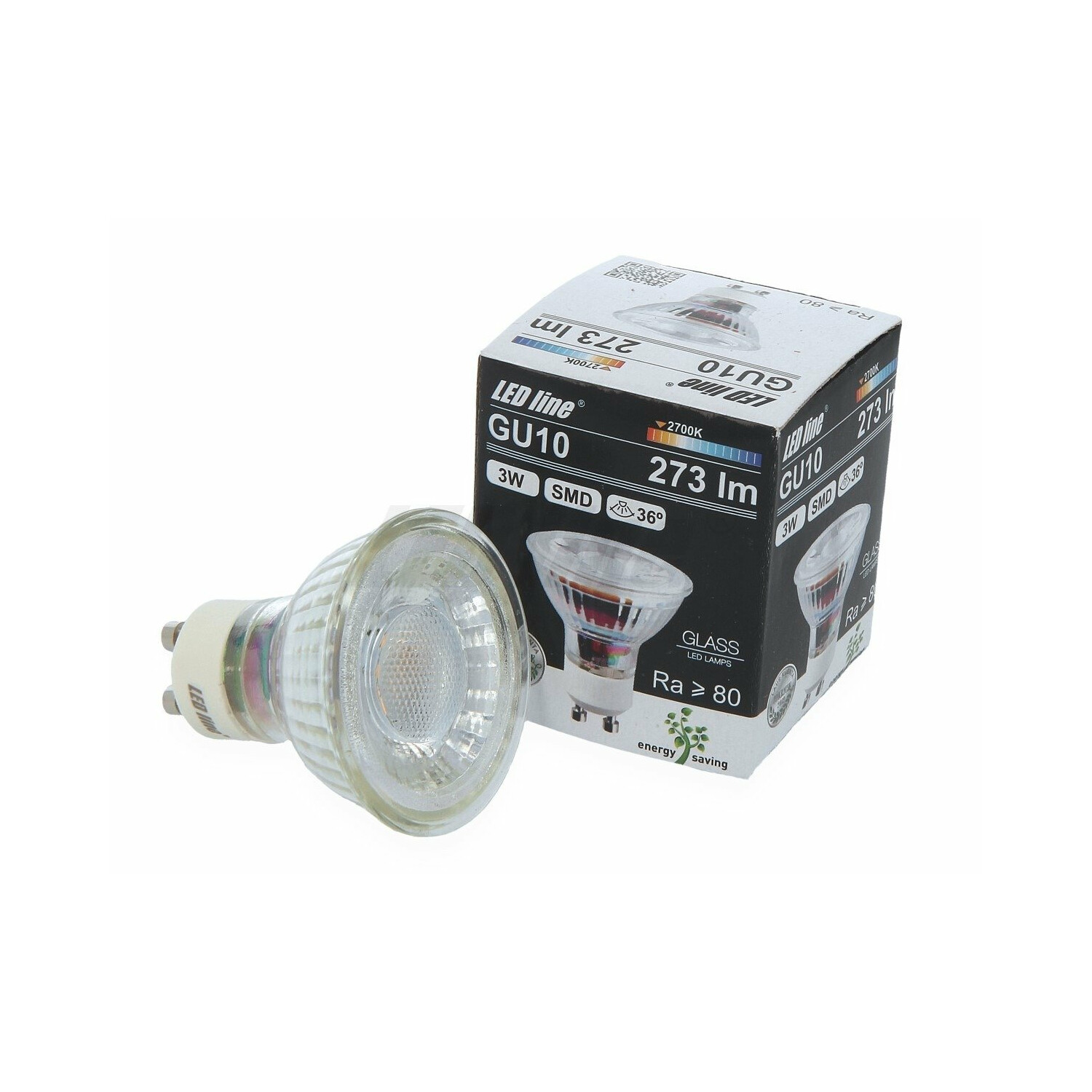 10x SMD GU10 3W Leuchtmittel LED Warmweiß Lumen 36° LINE LED 273