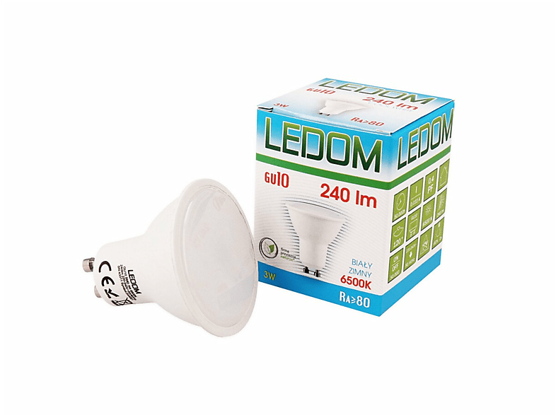 LED-Line GU10 3W Leuchtmittel – 10 Stück, 6000K Kaltweiß, 273 Lumen, 36° Strahlwinkel
