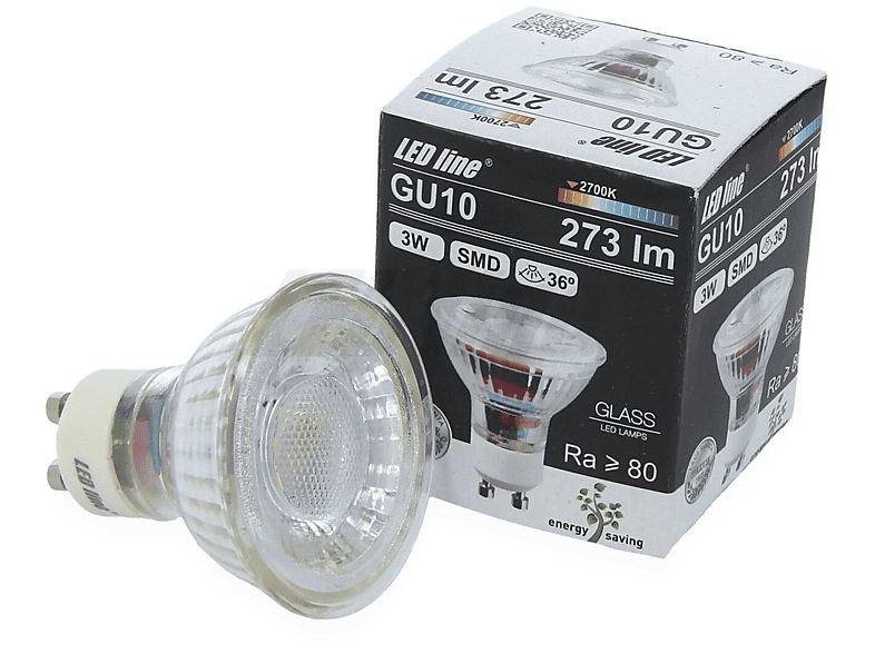 LED LINE 5x 273 3W LED 36° Leuchtmittel Lumen SMD GU10 Warmweiß