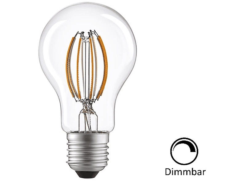 LED LINE LED 8W lm Ø60mm A60 968 E27 Glühbirne Neutralweiß Filament Leuchtmittel Dimmbar LED