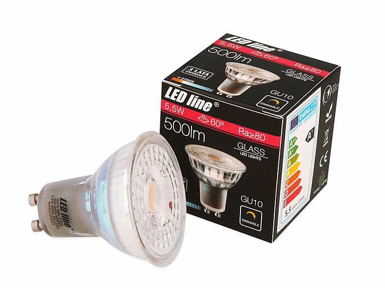 550 Leuchtmittel LINE Strahler LED Lumen 1x LED Neutralweiß 5,5W GU10 Spot