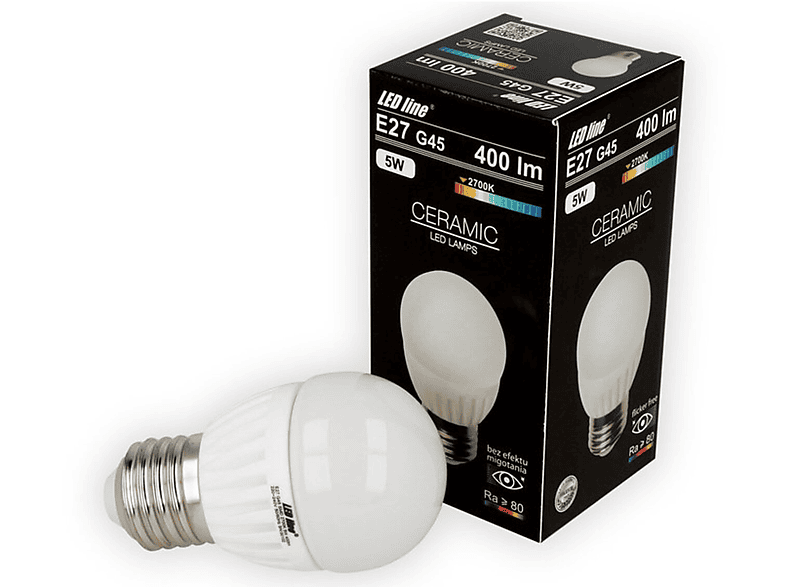 7W 10 Leuchtmittel Stück Warmweiß Ceramic Lumen LED 630 E27 LED LED G45 LINE