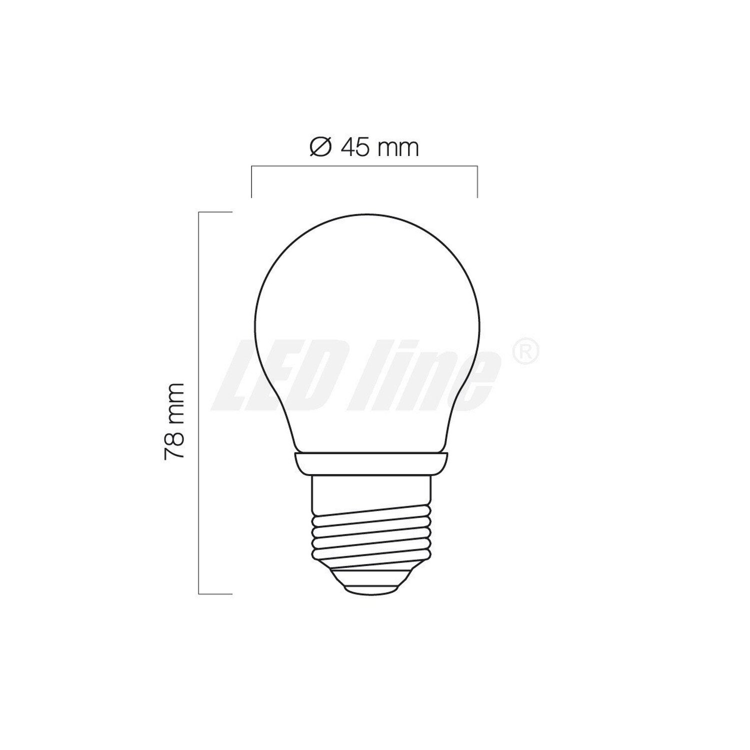 LED LINE LED 10 LED Warmweiß E27 7W 630 Ceramic Lumen Leuchtmittel G45 Stück