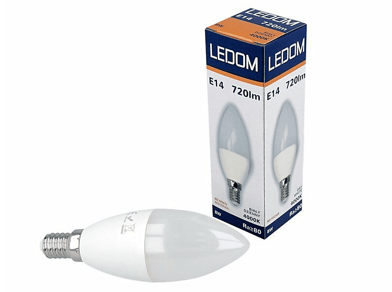 LED LINE 8W LED E14 C37 Kerzenlampe 720lm LED Leuchtmittel Neutralweiß