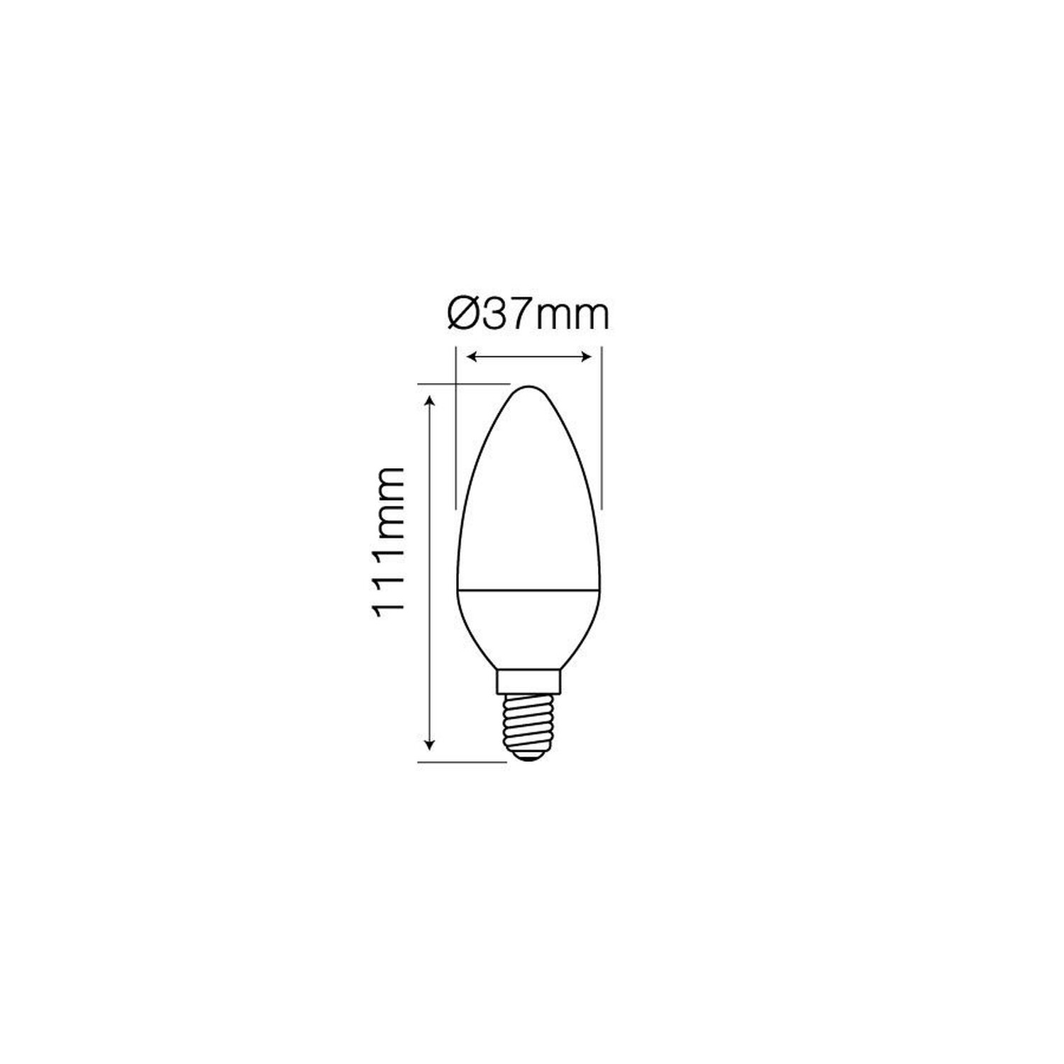 LED LINE E14 992 | Leuchtmittel Stück | Lumen 9W C37 | 5 Neutralweiß |Kerze | LED LED