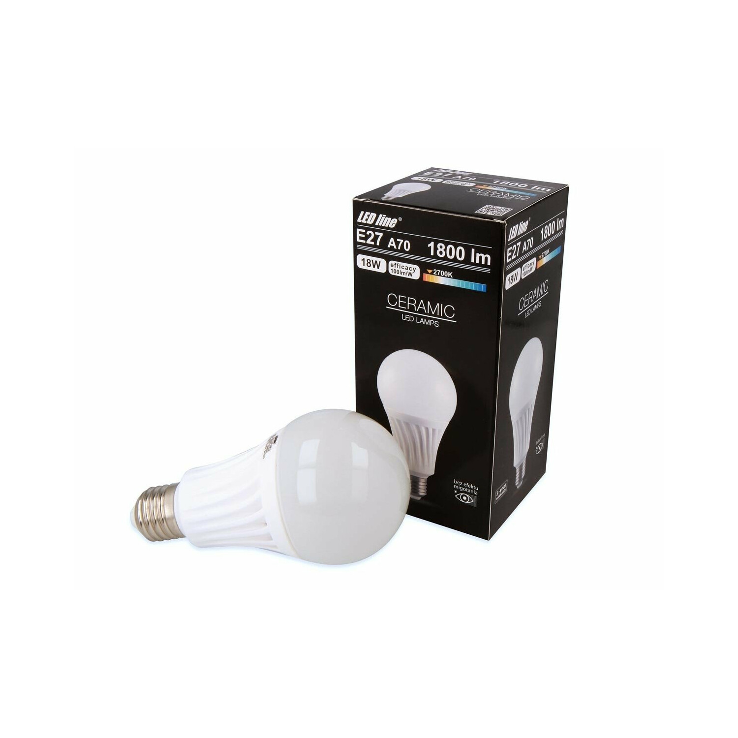 LED E27 LINE LED 1800 18W 5x Leuchtmittel lm Warmweiß Ceramic LED