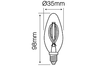LED LINE E14 Filament | Ø35mm | C35 | 4W | 488 Lumen | LED Leuchtmittel Warmweiß