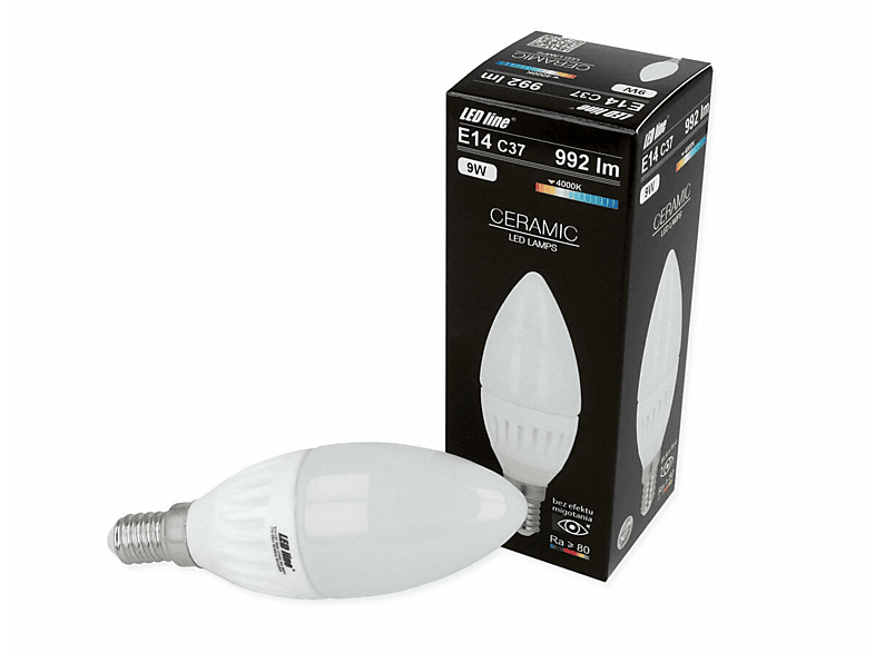 LED LINE 1 Stück LED C37 | |Kerze | | E14 Lumen 992 9W Neutralweiß | LED Leuchtmittel