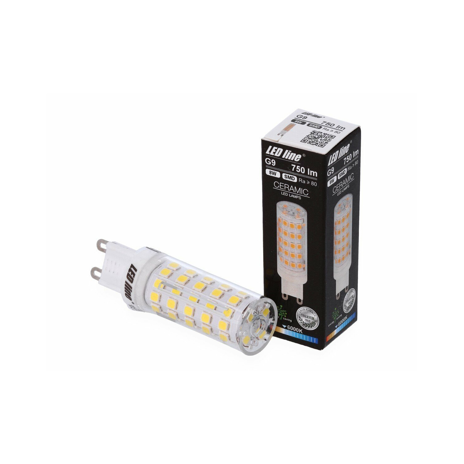 LINE Leuchtmittel LED G9 Lumen LED Kaltweiß 8W 6er Pack LED 750