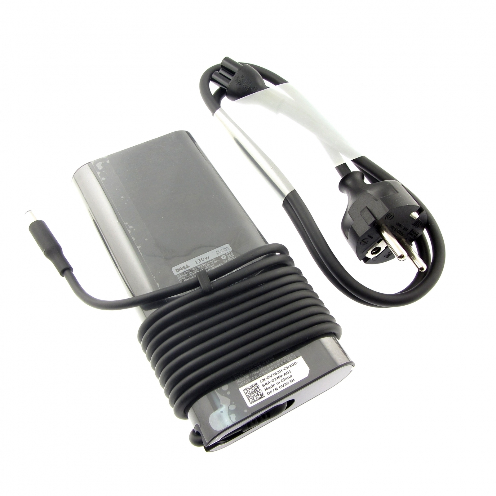PCR, rund Stecker (Kit) Cord mm Euro DELL 130 1M Watt Power Adapter Pin 130W Notebook-Netzteil with x 4.5 AC mit 3.0 4.5mm