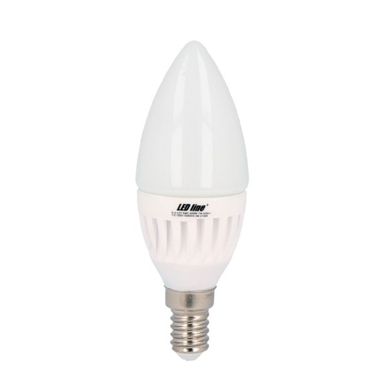 LED LINE 3x Leuchtmittel LED 630lm Warmweiß E14 220° 7W C37 LED