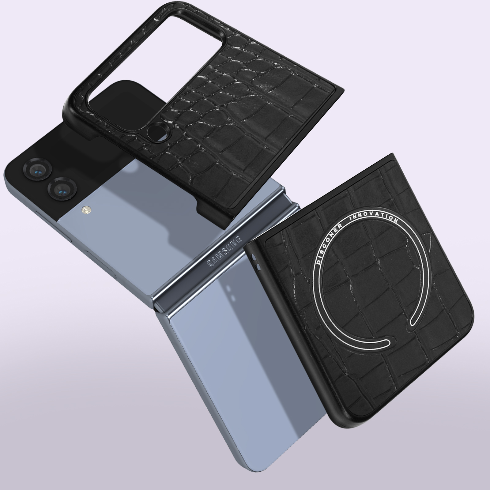 AVIZAR MagSafe Z Flip Schutzhülle Series, Galaxy 4, Schwarz Backcover, Samsung
