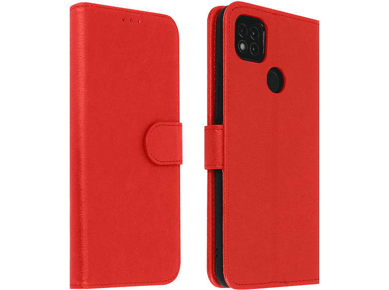 AVIZAR Chester Series, Bookcover, Xiaomi, Redmi 9C, Rot