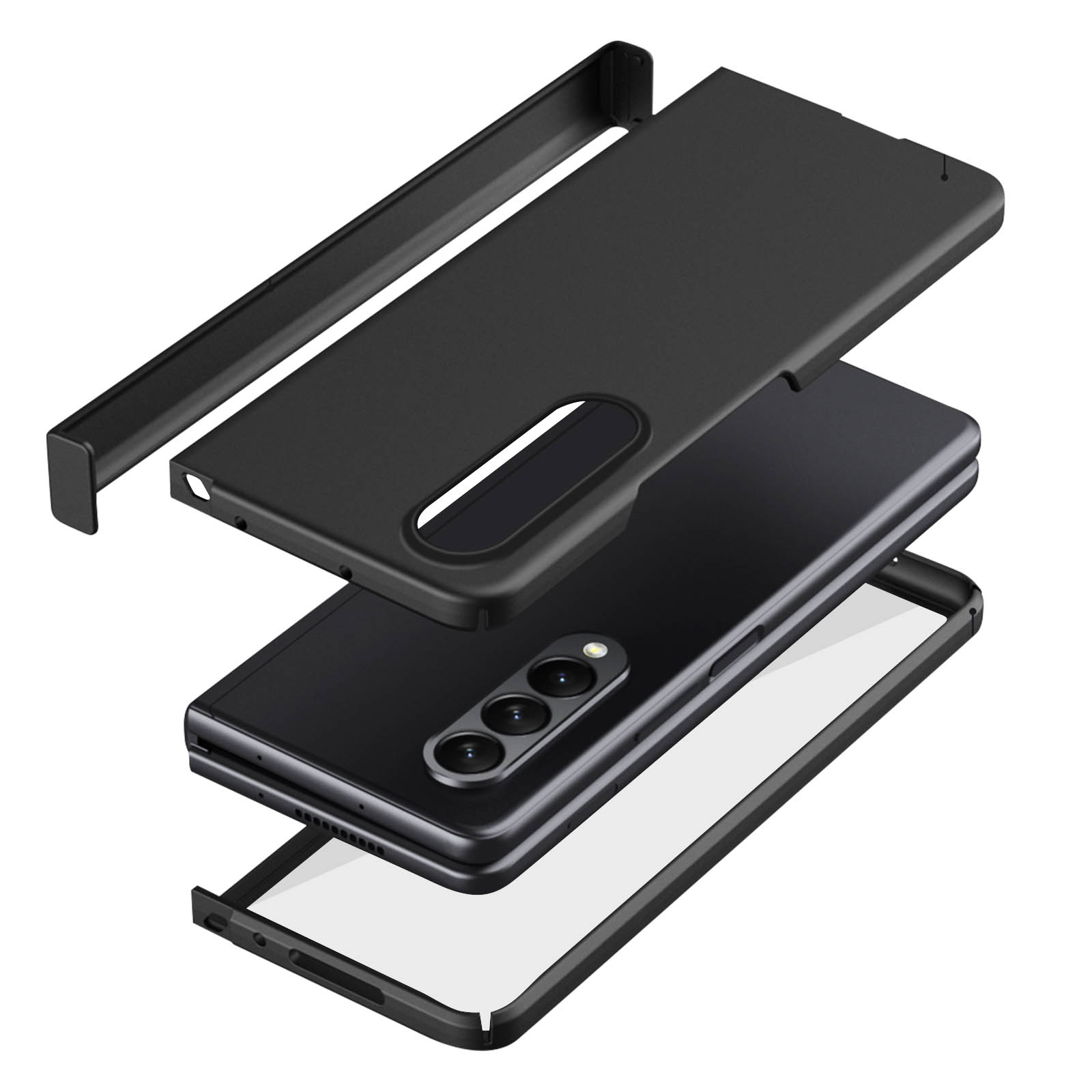 Schwarz flexiblem Z 4, Samsung, mit Bildschirmfolie ntegralschutz Galaxy Fold Series, Backcover, AVIZAR