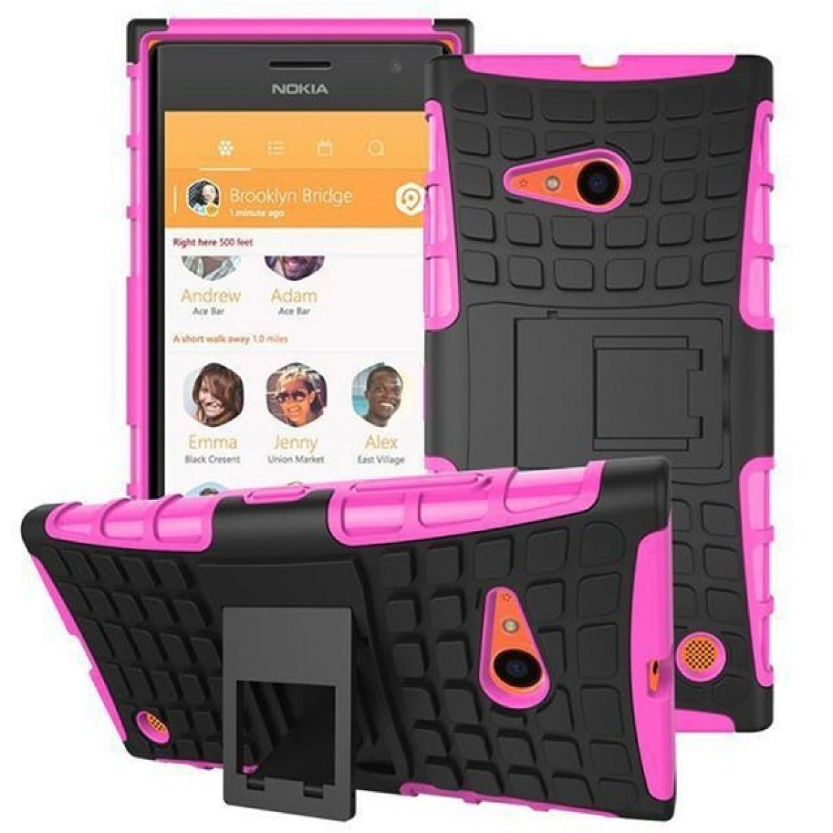 Backcover, 730, Lumia Nokia, CASEONLINE 2i1, Pink