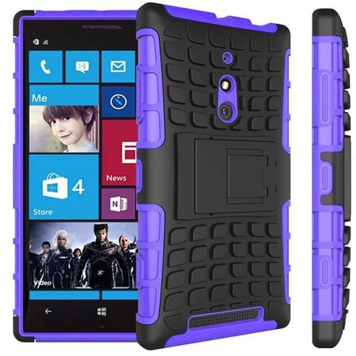 CASEONLINE 830, Nokia, Violett Lumia Backcover, 2i1,