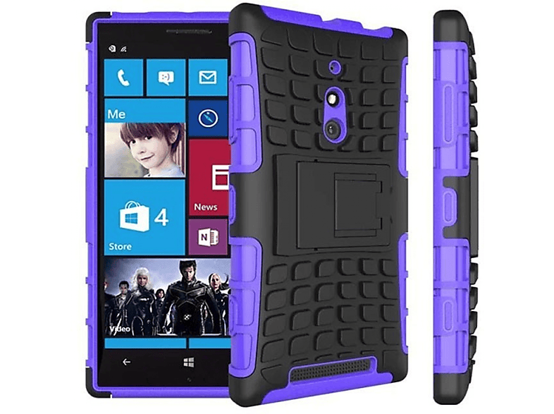 CASEONLINE 2i1, Backcover, Nokia, Lumia Violett 830