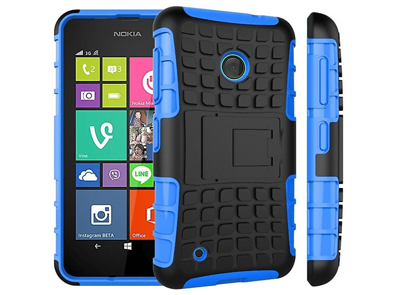 CASEONLINE 2i1, Backcover, Nokia, Lumia Blau 530