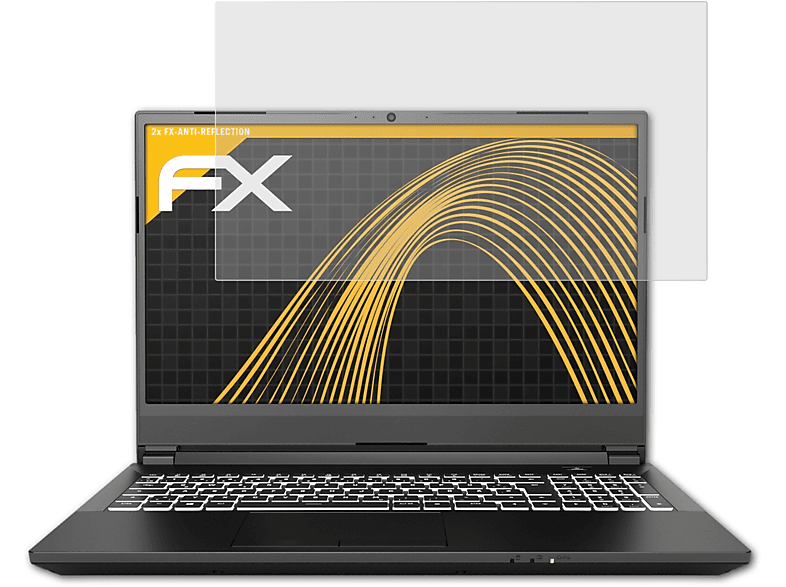 ATFOLIX 2x FX-Antireflex Displayschutz(für 15) XMG Apex