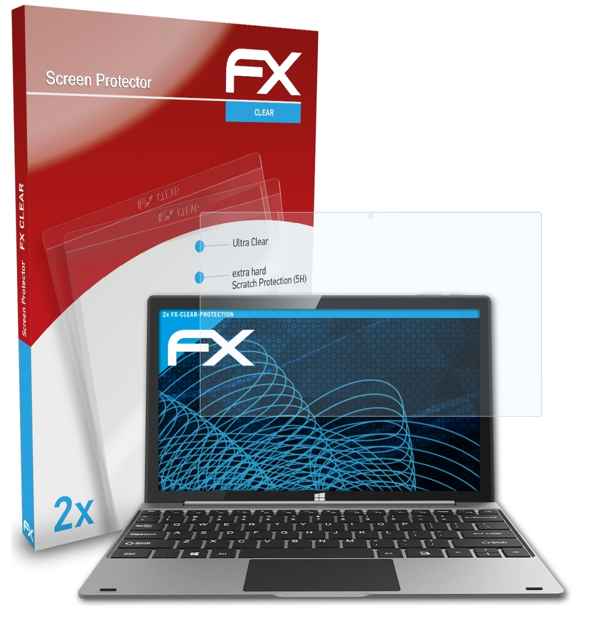 ATFOLIX 2x FX-Clear Pro Displayschutz(für EZpad Jumper 8)