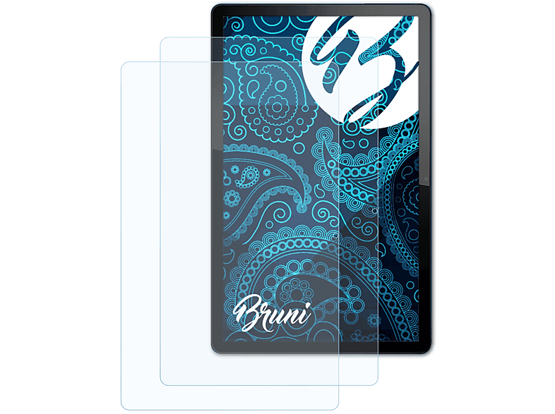BRUNI 2x Basics-Clear Schutzfolie(für Motorola Moto Tab G70)